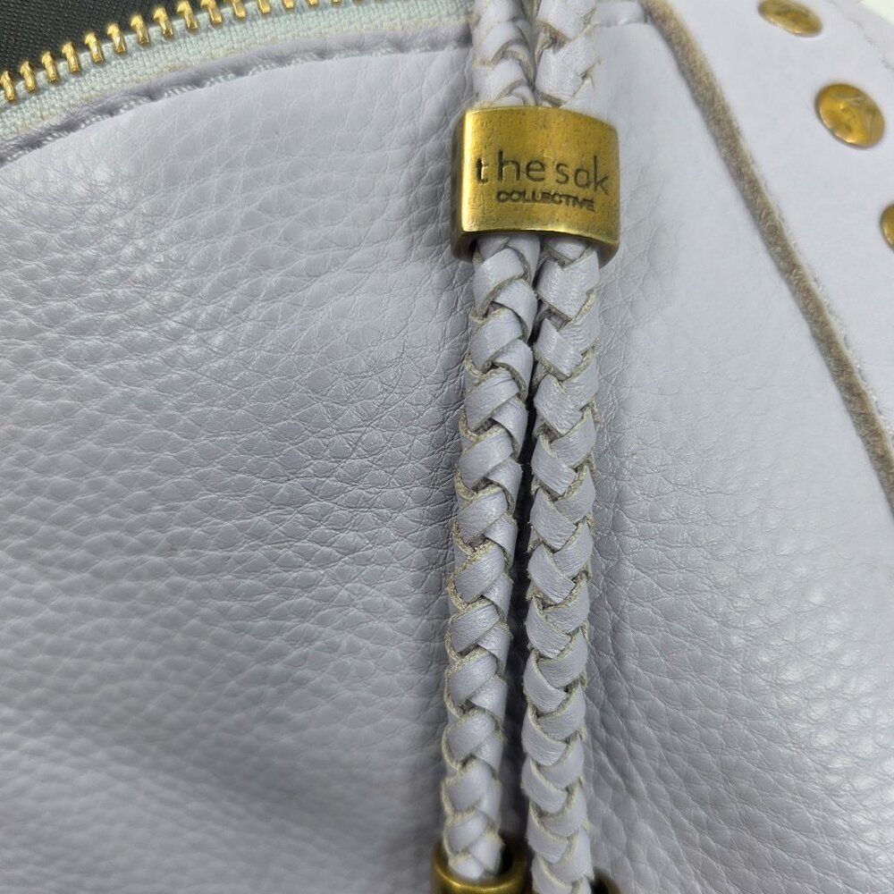 The Sak Collective Lavender Pebbled Leather Studded Crossbody Bag - Picture 2 of 14